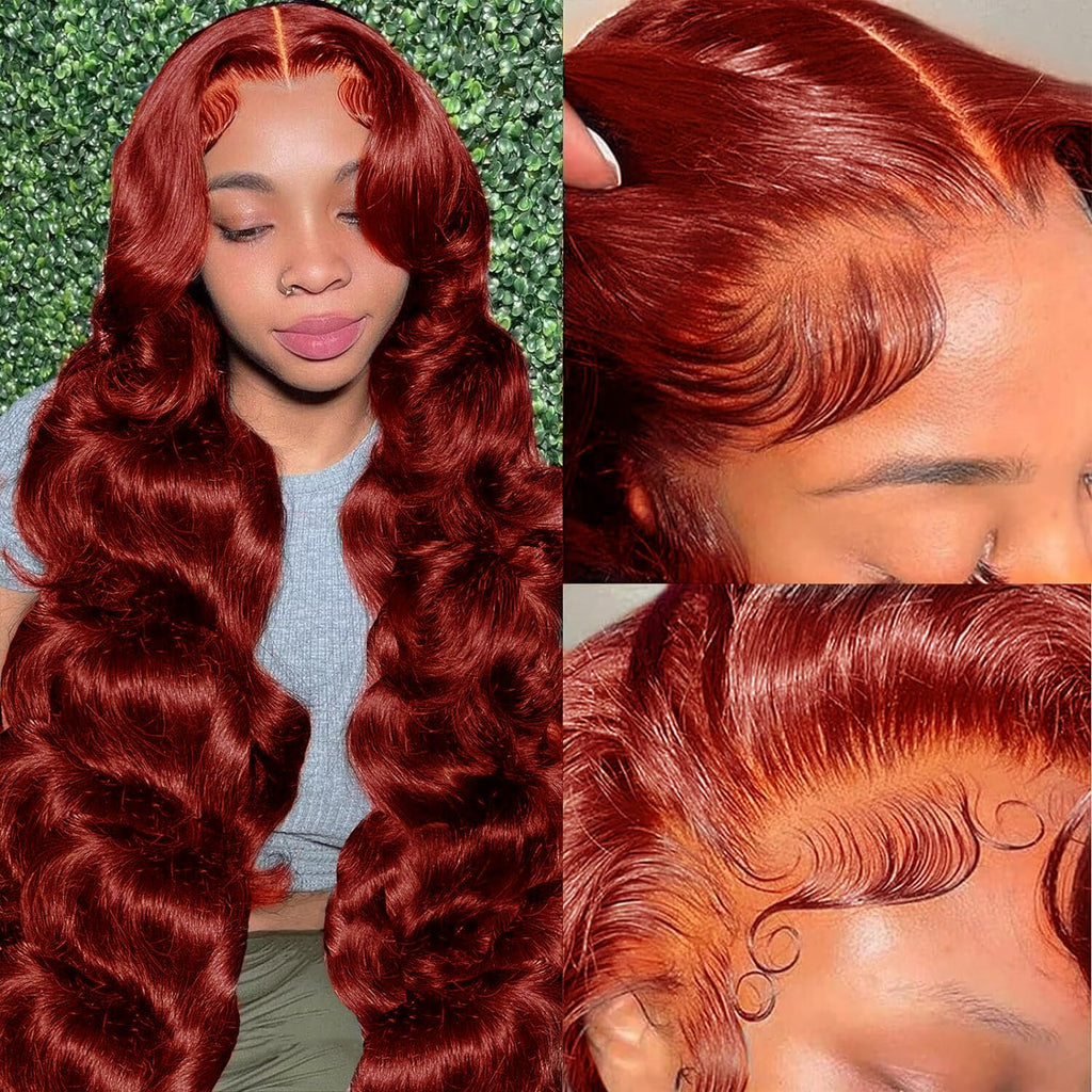 Reddish Brown Lace Front Human Hair Wig for women and girls