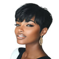 Short Pixie Cut natural Wig for Women and girls