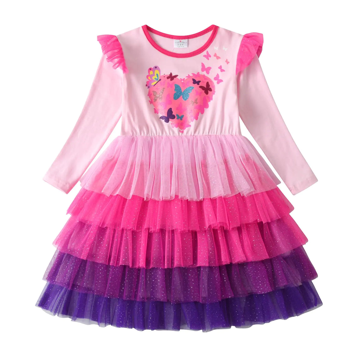 Long Sleeve Tulle Toddler Dress