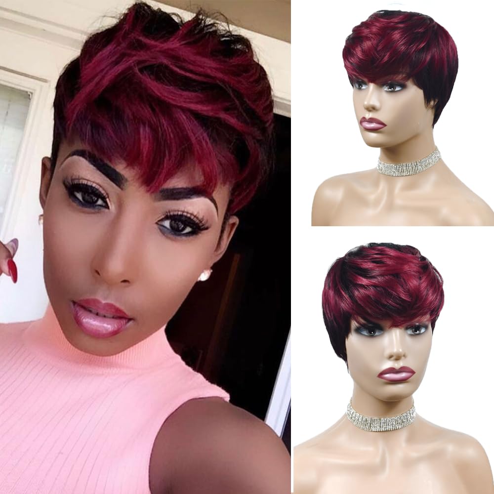 Short Pixie Cuts Hair Wigs for Women and Girls